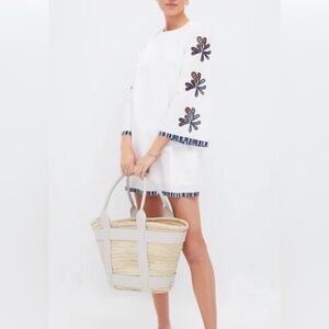 Hyacinth House Atlantic Blue and White Mini Dress